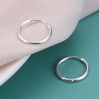 Titanium Steel Huggie Hoop Earring, Donut, different size for choice, original color, Sold By PC