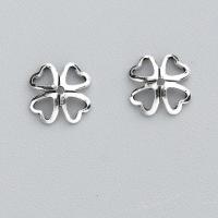 925 Sterling Silver Bead Cap, Flower, hollow, silver color, 8mm, Hole:Approx 0.9mm, Sold By PC