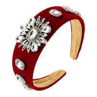 Hair Bands Cloth plated with glass rhinestone Sold By PC