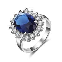 cuproníquel anillo, chapado en color de platina, diverso tamaño para la opción & micro arcilla de zirconia cúbica, agujero:aproximado 0.9mm, Vendido por UD