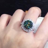 Vještački dijamant Ring Finger, Mesing, pozlaćen, Podesiva & različitih stilova za izbor & za žene & s Rhinestone, više boja za izbor, Rupa:Približno 0.9mm, Prodano By PC