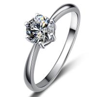 Vještački dijamant Ring Finger, Mesing, platine boja pozlaćen, Podesiva & različite veličine za izbor & za žene & s Rhinestone, Rupa:Približno 0.9mm, Prodano By PC