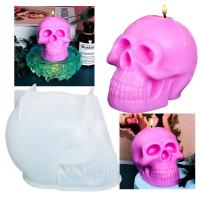 DIY Epoxy Mold Set, Silicone, Skull, 80x110mm, Sold By PC
