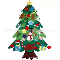 Felt Christmas Tree, Christmas jewelry, mixed colors, 950x700mm, Sold By PC