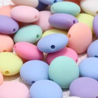 Frosted akryl perler, Flad Rund, sprøjtestøbning, du kan DIY, flerfarvede, 16mm, Solgt af G