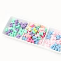 Acryl Schmuck Perlen, Schleife, Spritzgießen, DIY, gemischte Farben, 14x13mm, 480PCs/Tasche, verkauft von Tasche