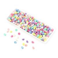 Acryl Schmuck Perlen, Blume, Spritzgießen, DIY, gemischte Farben, 6x10mm, 1650PCs/Tasche, verkauft von Tasche