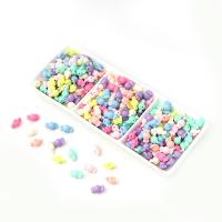 Perle acrylique, bonbon, moulage par injection, DIY, couleurs mélangées, 10mm, 900PC/sac, Vendu par sac