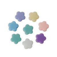 Acrylic Jewelry Beads Flower injection moulding DIY mixed colors Sold By Bag