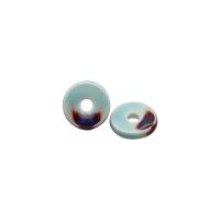 Perles bijoux en porcelaine, Rond, fait à la main, DIY, couleurs mélangées, 21.50x5mm, 100PC/sac, Vendu par sac