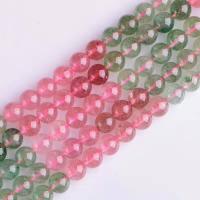 Natürlicher Quarz Perlen Schmuck, Strawberry Quartz, rund, DIY, gemischte Farben, verkauft per 38 cm Strang