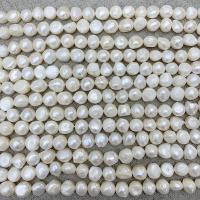 Perles nacres baroques de culture d'eau douce , perle d'eau douce cultivée, DIY, blanc, 11-12mm, Vendu par 38 cm brin