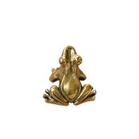 laiton décoration, grenouille, fait à la main, doré, 23x25mm, Vendu par PC