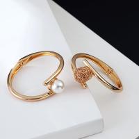bracelet ordinaire, avec perle de plastique, bijoux de mode & styles différents pour le choix & pour femme, doré, Vendu par PC