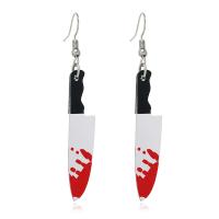 Acrylic Jewelry Earring Resin with Zinc Alloy fashion jewelry & for woman Sold By Pair
