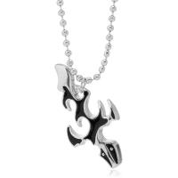 Zinc Alloy smykker halskæde, med 1.97 extender kæde, mode smykker & Unisex & emalje, sort, Længde 16.93 inch, Solgt af PC