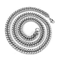 Titan Stål Chain Necklace, plated, DIY & olika storlek för val & pansarkedja, ursprungliga färgen, Säljs av PC