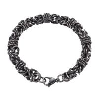 Rustfrit stål smykker Armbånd, Stainless Steel, sort ionisk, mode smykker, Solgt af PC