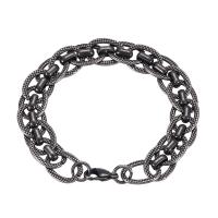 Rustfrit stål smykker Armbånd, Stainless Steel, sort ionisk, mode smykker, Solgt af PC
