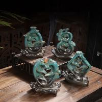 Backflow Incense Burner, Porcelain, plated, for home and office & durable & different styles for choice, 150x230x80mm, Sold By PC