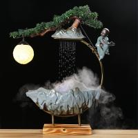Resin Water Fountain Ornament, plated, for home and office & durable, 600x700x180mm, Sold By PC