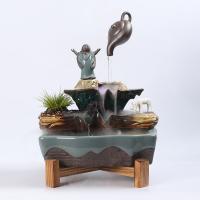 Resin Water Fountain Ornament, plated, for home and office & durable, 350x490x240mm, Sold By PC