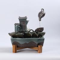 Resin Water Fountain Ornament, plated, for home and office & durable, 280x440x240mm, Sold By PC