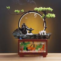 Resin Aquarium Fountain Ornament, plated, for home and office & durable, 350x460x210mm, Sold By PC