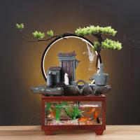 Resin Aquarium Fountain Ornament, plated, for home and office & durable, 400x450x230mm, Sold By PC