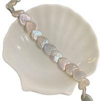 Genfødt ferskvandskulturperle Beads, Ferskvandsperle, Heart, du kan DIY, hvid, 14-15mm, Solgt Per 38 cm Strand
