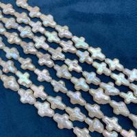 Cultured Reborn Freshwater Pearl Beads, Cross, DIY, white, 9-10mm, Sold Per 38 cm Strand
