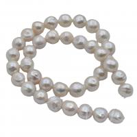 Barok ferskvandskulturperle Beads, Ferskvandsperle, Runde, du kan DIY, hvid, 10-11mm, Solgt Per 36-38 cm Strand
