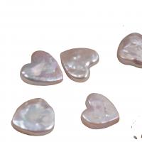 Ingen hul ferskvandskulturperle Beads, Ferskvandsperle, Heart, du kan DIY, hvid, 11-12mm, Solgt af PC
