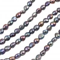 Perlas Arroz Freshwater, Perlas cultivadas de agua dulce, Bricolaje, color mixto, Vendido para 36-38 cm Sarta