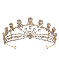 Bridal Tiaras, Tibetan Style, plated, for woman & with rhinestone, more colors for choice, 145x60mm, Sold By PC