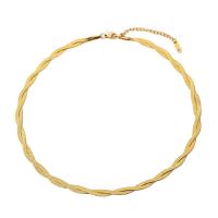 Stainless Steel Jewelry Bracelet 18K gold plated snake chain & for woman 6mm Length Approx 15.35 Inch Sold By PC