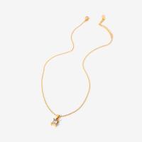 Stainless Steel Jewelry Necklace, with 1.96inch extender chain, Square, 18K gold plated, oval chain & different styles for choice & for woman & with cubic zirconia, 7.58mm, Sold Per Approx 16.14 Inch Strand