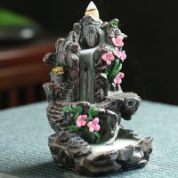 Backflow Incense Burner, Resin, plated, for home and office & durable, 100x170mm, Sold By PC