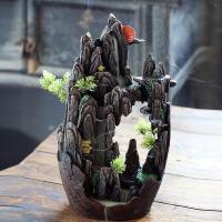 Backflow Incense Burner, Resin, plated, for home and office & durable, 380x260mm, Sold By PC