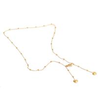 Stainless Steel Mask Chain Holder, gold color plated, Unisex, 11x11x4mm, Length:Approx 17.72 Inch, Sold By PC