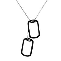 Stainless Steel Jewelry Necklace, for man, 30x52mm, Length:Approx 21.02 Inch, Sold By PC