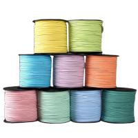 velveteen covered leather cord Cord, more colors for choice, 3mm, Length:90 m, Sold By Spool
