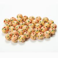 Wood Beads Schima Superba DIY orange 16mm Sold By PC
