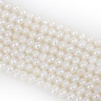 Perlas Redondas Freshwater, Perlas cultivadas de agua dulce, Natural & Joyería, 4-5, Vendido para 13.78-15.75 Inch Sarta