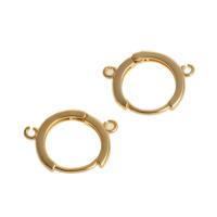Messing Huggie Hoop Earring zoeken, 14K vergulde, mode sieraden & voor vrouw, gouden, 11x9x2mm, Verkocht door pair