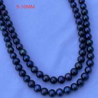 Cultured Round Freshwater Pearl Beads, 9-10mm, Sold By Strand