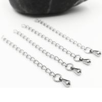 Stainless Steel Extender Chain, DIY & different size for choice & twist oval chain, original color, Sold By PC