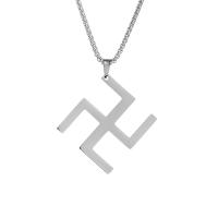 Edelstahl Schmuck Halskette, Alphabet-Buchstabe, unisex & Kastenkette, 35x33mm, verkauft per ca. 27.5 ZollInch Strang