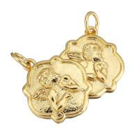 Brass Jewelry Pendants, gold color plated, 15x17x3mm, Hole:Approx 3mm, 10PCs/Lot, Sold By Lot
