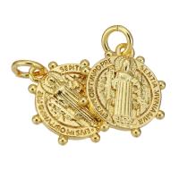 Brass Jewelry Pendants, gold color plated, DIY, 14x15x2mm, Hole:Approx 3mm, 10PCs/Lot, Sold By Lot